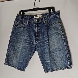 Jean Shorts By Levi's 505 Blue Washed Denim Size 34 Waist 38"